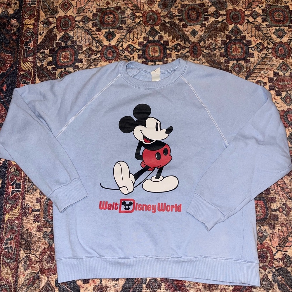 Vintage Style Walt Disney World Mickey Mouse Crewneck Sweatshirt